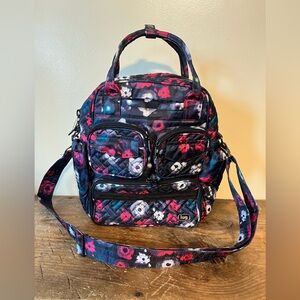 Lug Mini Puddle Jumper Quilted Floral Travel CrossBody Bag